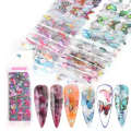 Popular Flower Butterfly Brand Logo Nail Art Transparent Transfer Lace Paper Nail Star Sticker